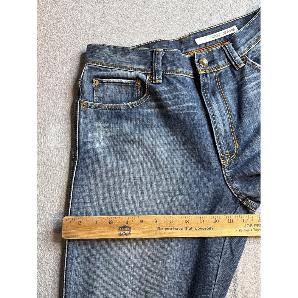 Vintage DKNY Brooklyn Straight Leg Jeans Mens 33x29 Medium Wash Blue Denim Y2K - Picture 14 of 16